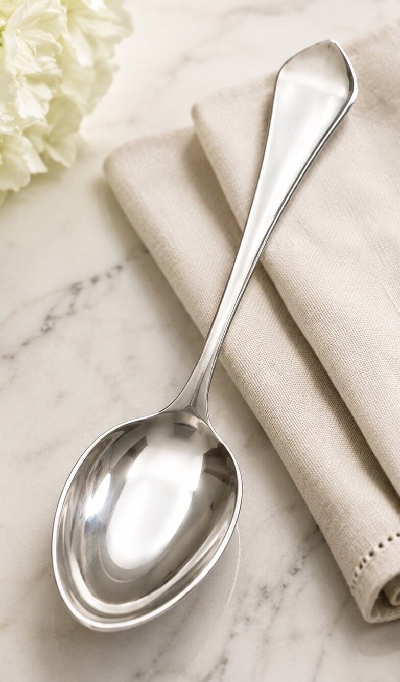 Vintage Ercuis France Silver plated Brantome Dessert Spoon
